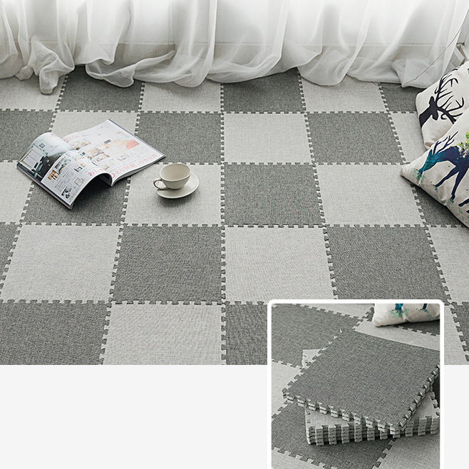 Carpet Tile Fade Resistant Non-Skid Solid Color Interlocking Carpet Tile Living Room