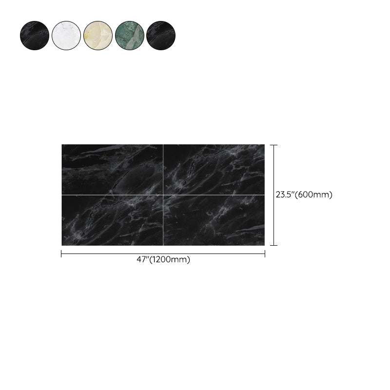 Peel and Stick Vinyl Flooring Dark Low Gloss Vinyl Flooring with Square Edge