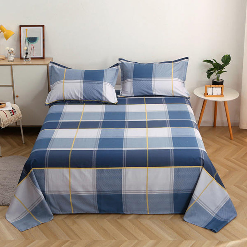 Bed Sheet Set Cotton Patterned Fade Resistant Breathable Soft Bed Sheet