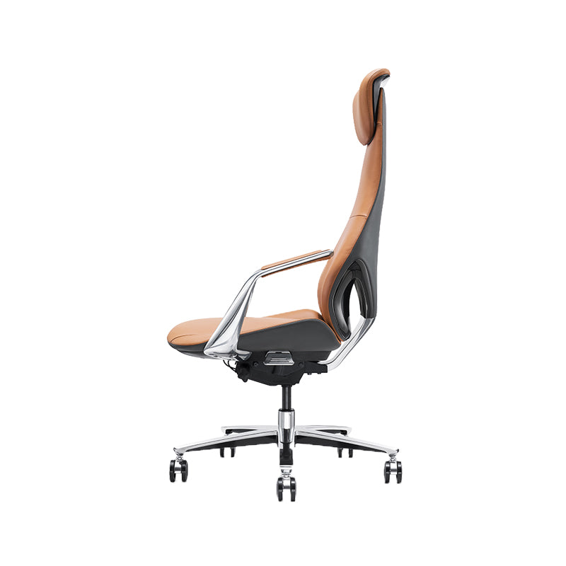 Contemporary Fixed Arms Executive Chair Wheels Included Managers Chair for Office