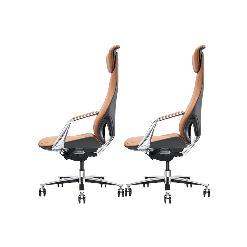 Contemporary Fixed Arms Executive Chair Wheels Included Managers Chair for Office