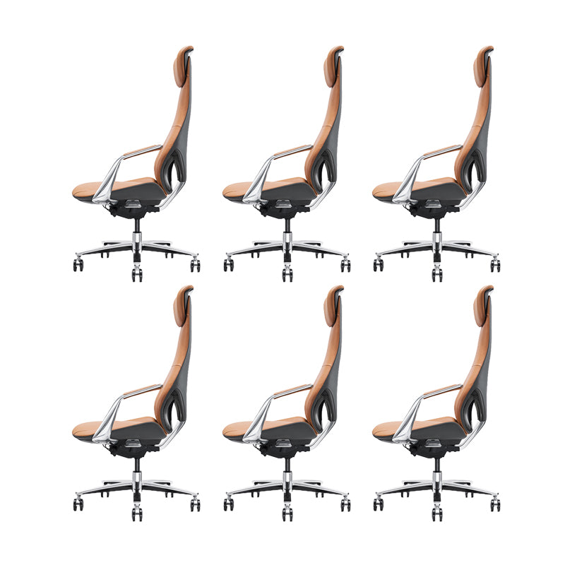 Contemporary Fixed Arms Executive Chair Wheels Included Managers Chair for Office