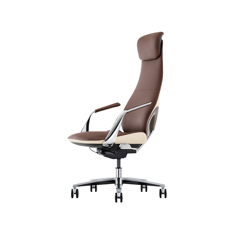 Contemporary Fixed Arms Executive Chair Wheels Included Managers Chair for Office