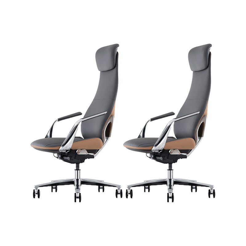 Contemporary Fixed Arms Executive Chair Wheels Included Managers Chair for Office