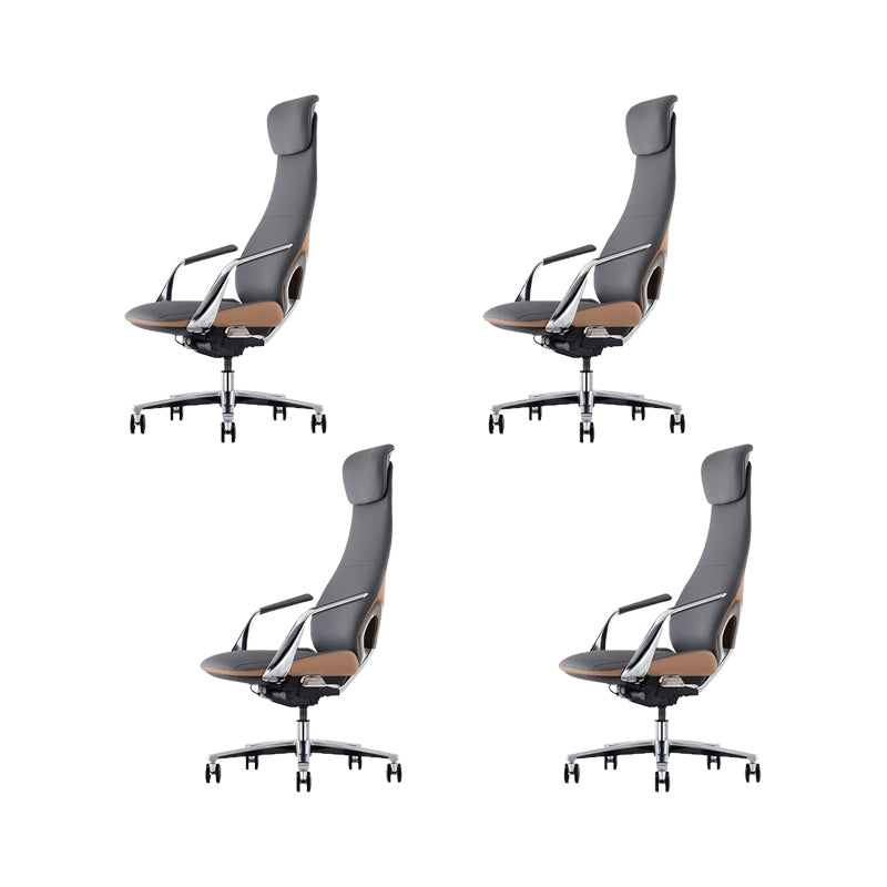 Contemporary Fixed Arms Executive Chair Wheels Included Managers Chair for Office