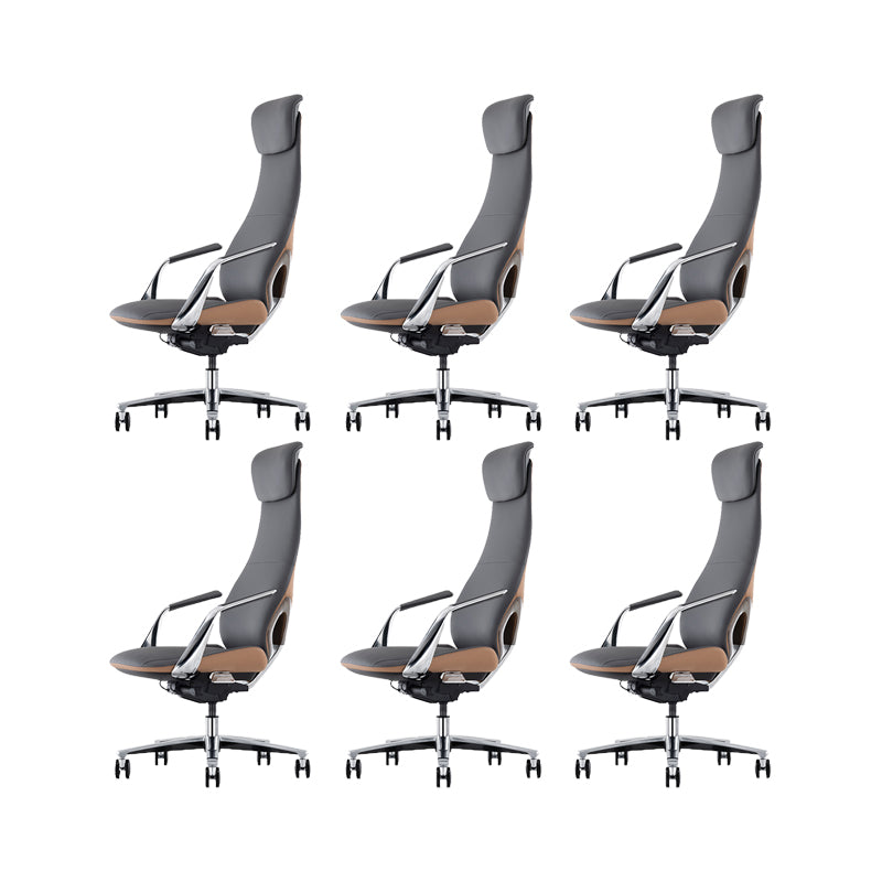 Contemporary Fixed Arms Executive Chair Wheels Included Managers Chair for Office