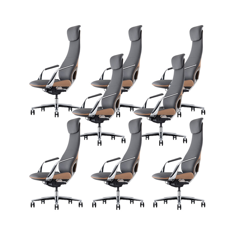 Contemporary Fixed Arms Executive Chair Wheels Included Managers Chair for Office