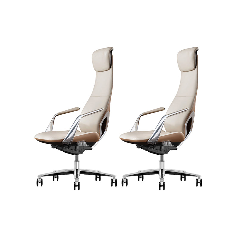 Contemporary Fixed Arms Executive Chair Wheels Included Managers Chair for Office