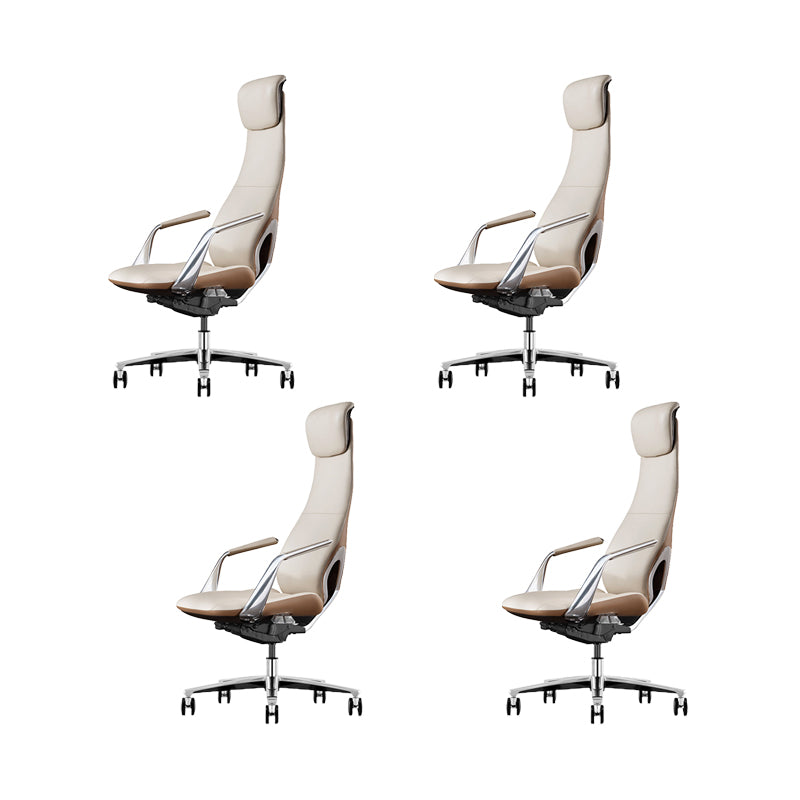 Contemporary Fixed Arms Executive Chair Wheels Included Managers Chair for Office