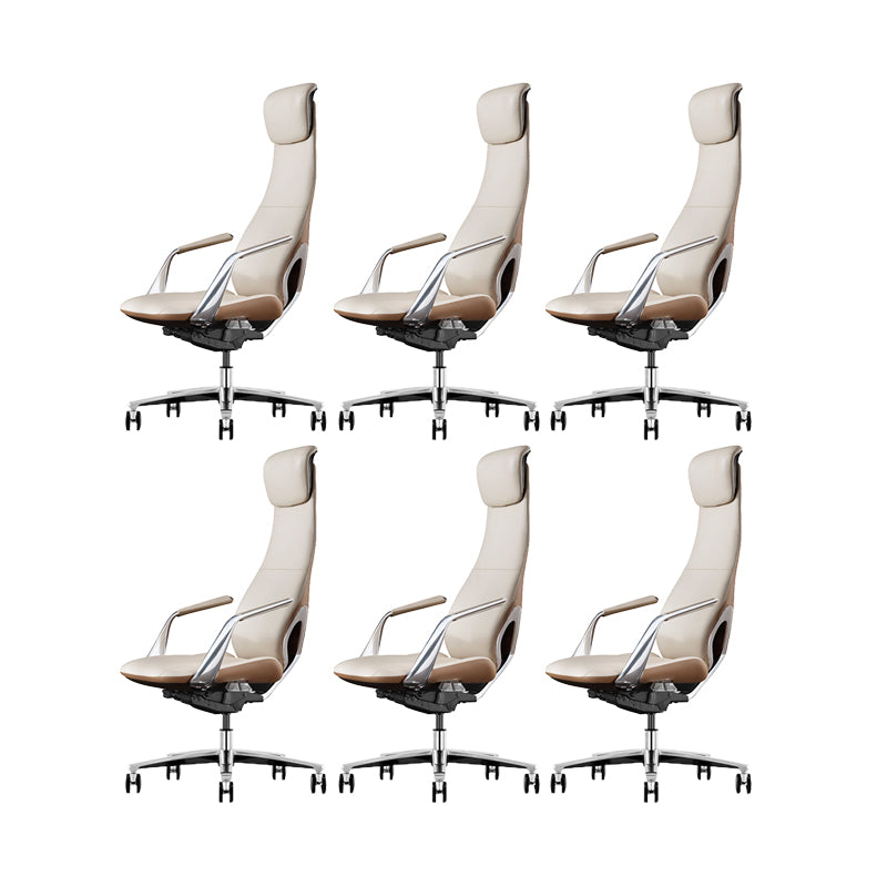 Contemporary Fixed Arms Executive Chair Wheels Included Managers Chair for Office