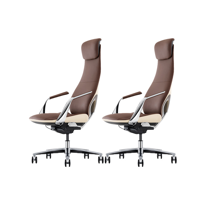 Contemporary Fixed Arms Executive Chair Wheels Included Managers Chair for Office