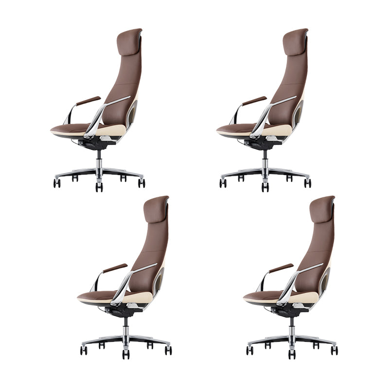 Contemporary Fixed Arms Executive Chair Wheels Included Managers Chair for Office