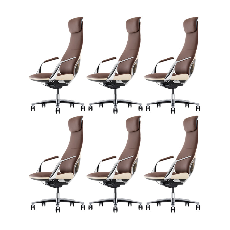 Contemporary Fixed Arms Executive Chair Wheels Included Managers Chair for Office