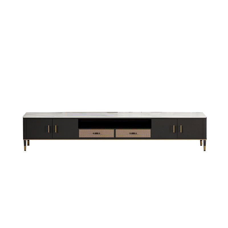 Modern TV Media Console Stone TV Media Stand for Living Room