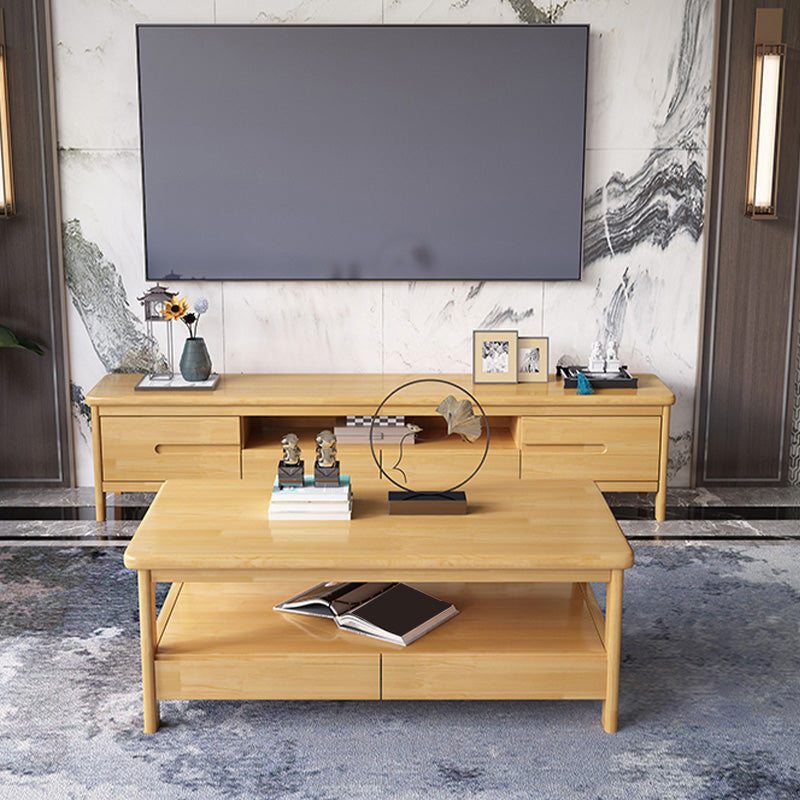 Contemporary TV Media Stand Wooden TV Console for Living Room