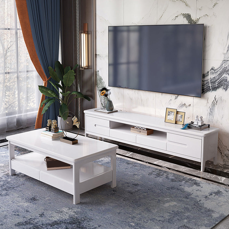 Contemporary TV Media Stand Wooden TV Console for Living Room