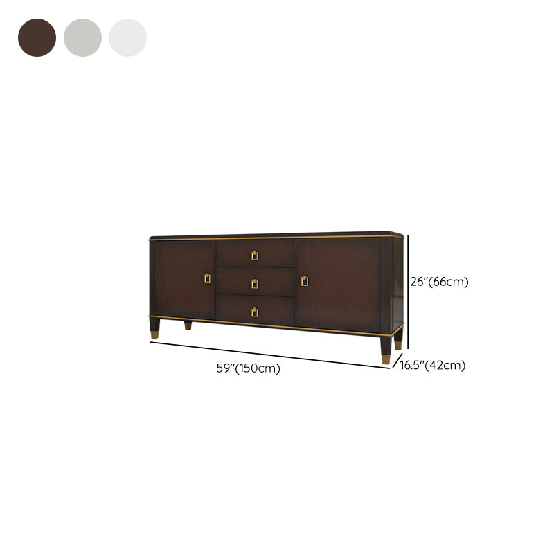 Solid Wood TV Media Stand Contemporary TV Console for Living Room