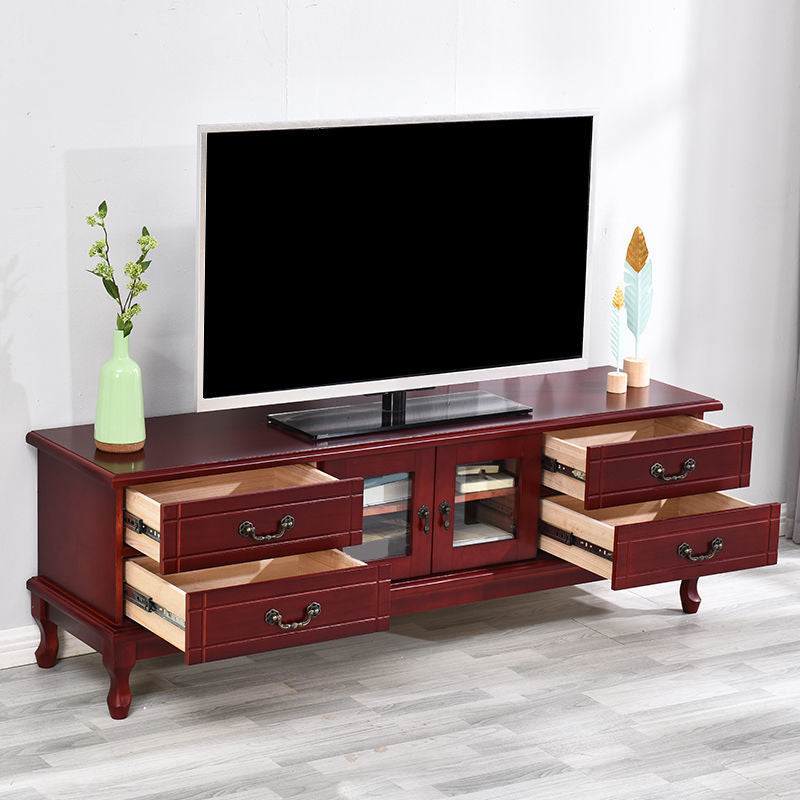 Contemporary TV Media Stand Wooden Media Console with Drawers