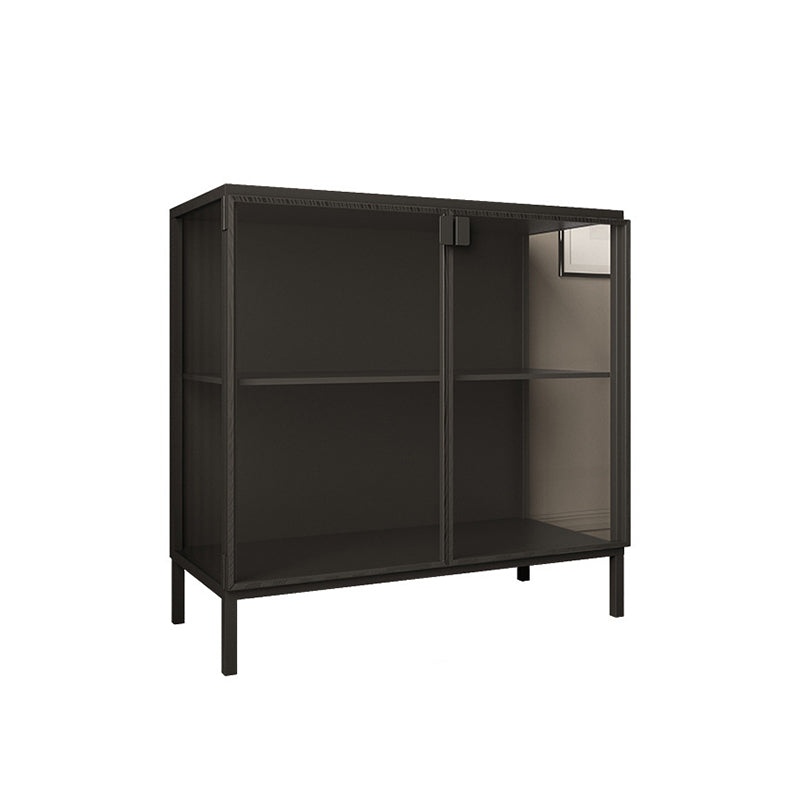 Contemporary Metal China Cabinet Glass Doors Display Cabinet with Doors