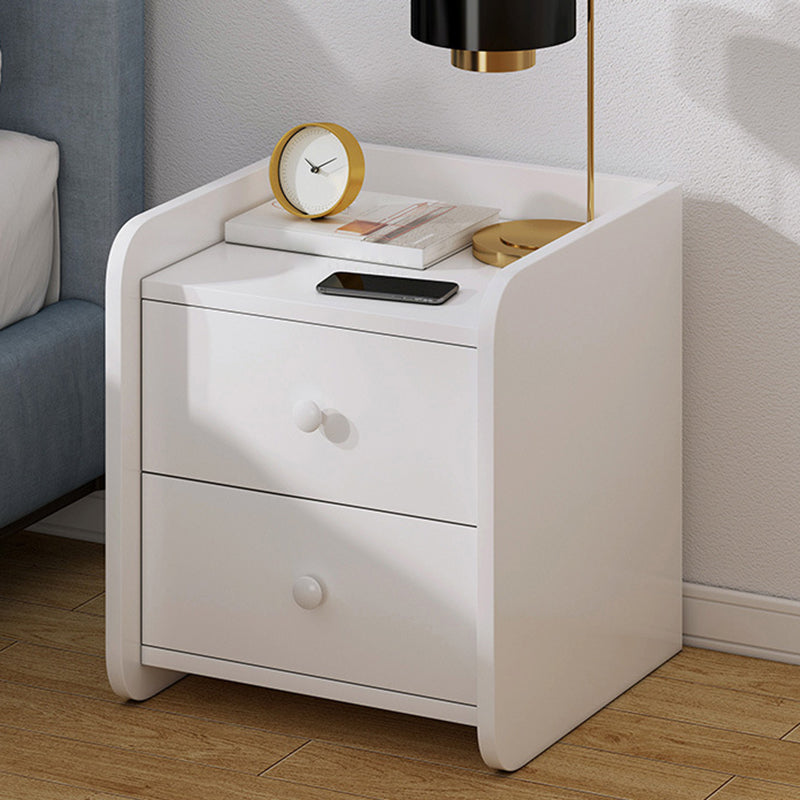 Contemporary Accent Table Nightstand Antique Finish Drawer Storage Bed Nightstand