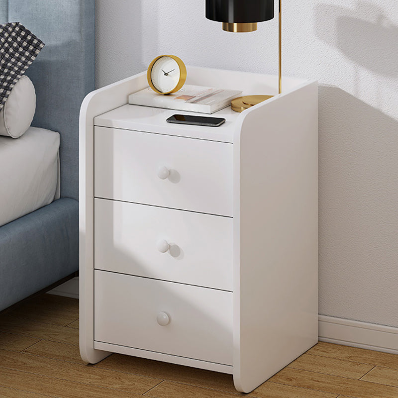 Contemporary Accent Table Nightstand Antique Finish Drawer Storage Bed Nightstand