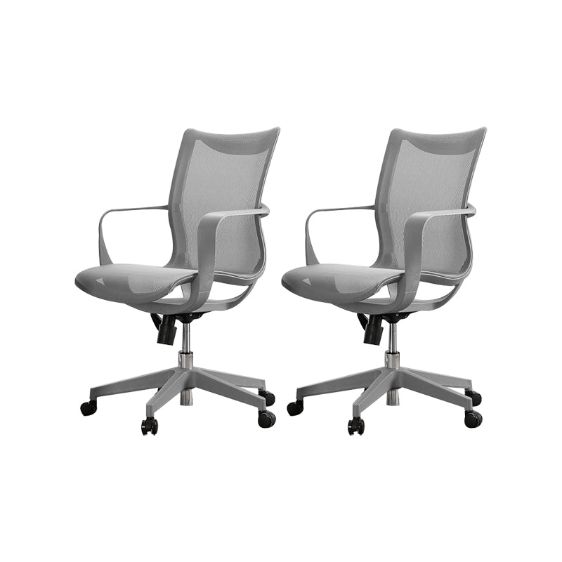 Contemporary Fixed Arms Task Chair Wheels Included Desk Chair for Office