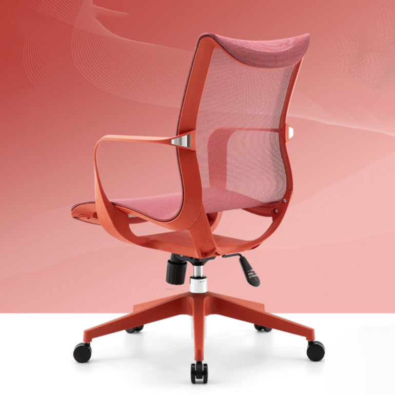 Contemporary Fixed Arms Task Chair Wheels Included Desk Chair for Office