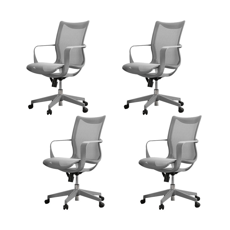 Contemporary Fixed Arms Task Chair Wheels Included Desk Chair for Office