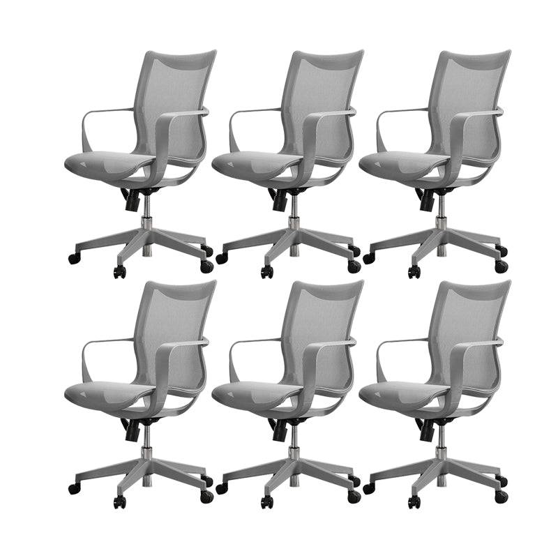 Contemporary Fixed Arms Task Chair Wheels Included Desk Chair for Office