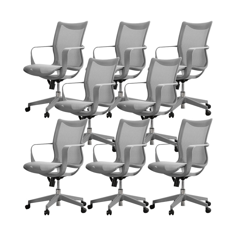 Contemporary Fixed Arms Task Chair Wheels Included Desk Chair for Office