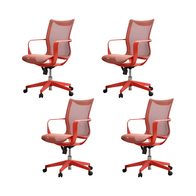 Contemporary Fixed Arms Task Chair Wheels Included Desk Chair for Office