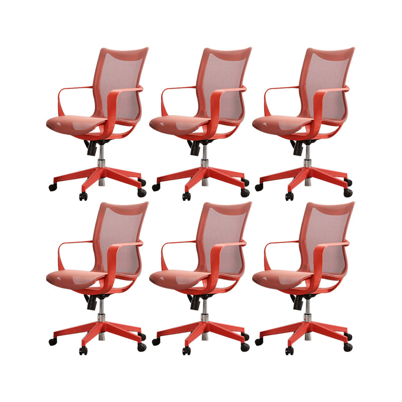 Contemporary Fixed Arms Task Chair Wheels Included Desk Chair for Office