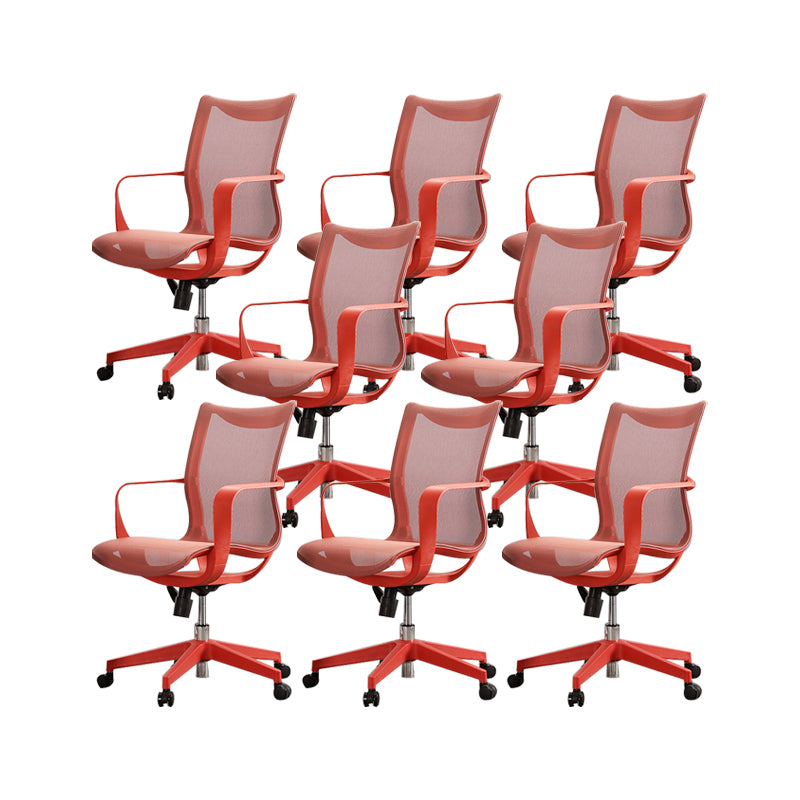 Contemporary Fixed Arms Task Chair Wheels Included Desk Chair for Office