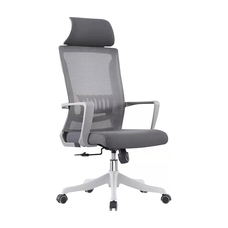 Modern Swivel Chair Fixed Arms Ergonomic Adjustable Seat Height Office Chair with Wheels