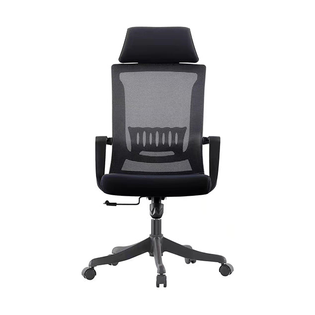 Modern Swivel Chair Fixed Arms Ergonomic Adjustable Seat Height Office Chair with Wheels