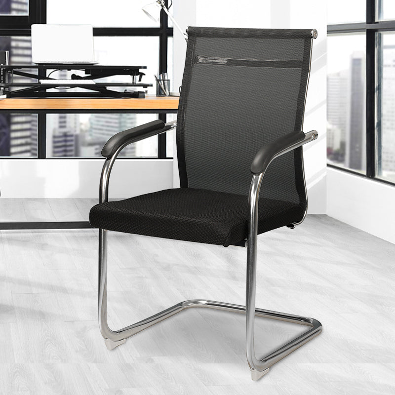 Modern Fixed Arms Office Chair Mesh-back Task Chair for Office