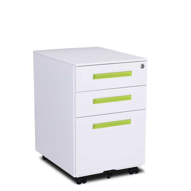 Contemporary Steel File Cabinet File Pedestal Filing Cabinet with Lock and Storage