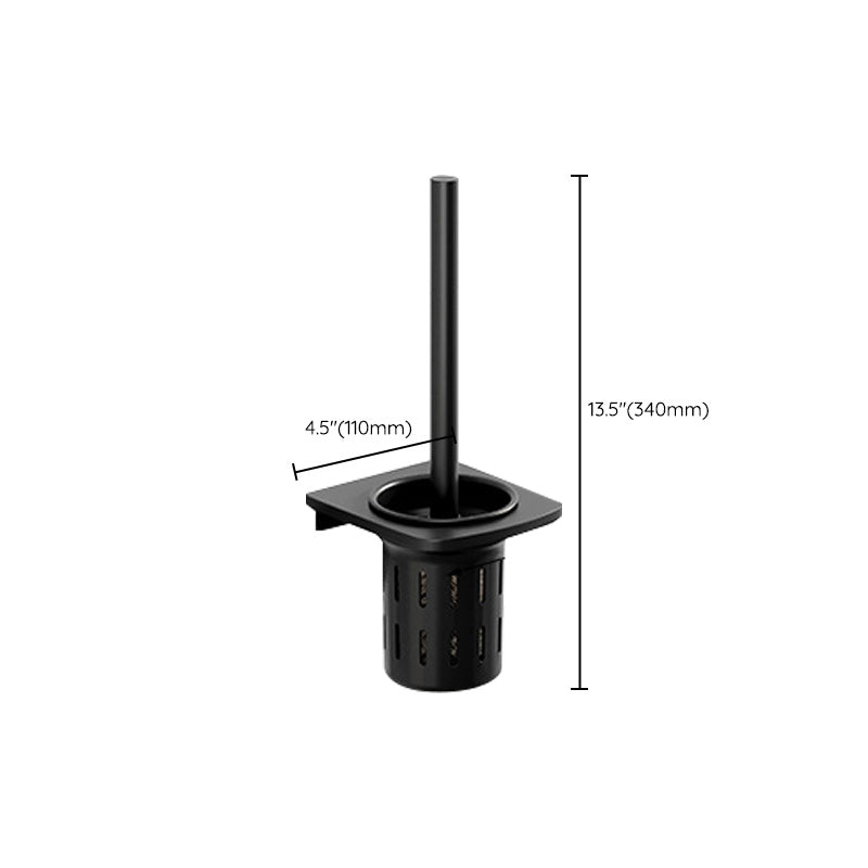 Modern Aluminum Bathroom Accessory Set Matte Black Bath Shelf/Towel Bar/Paper Holder