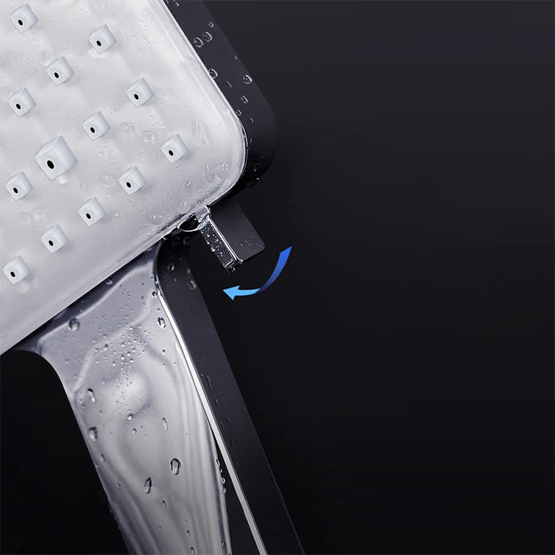 Square Modern Handheld Shower Head Leak Resistant Wall-Mount Showerhead