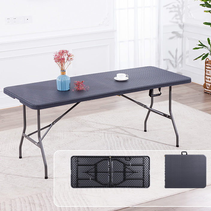 Contemporary Style Camping Table Rectangle Shape Plastic Water Resistant Table