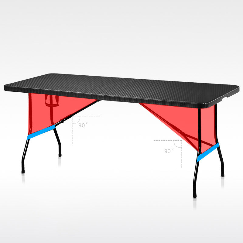 Contemporary Style Camping Table Rectangle Shape Plastic Water Resistant Table