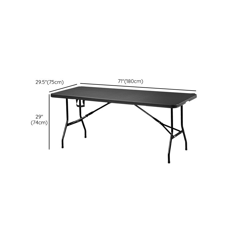 Contemporary Style Camping Table Rectangle Shape Plastic Water Resistant Table