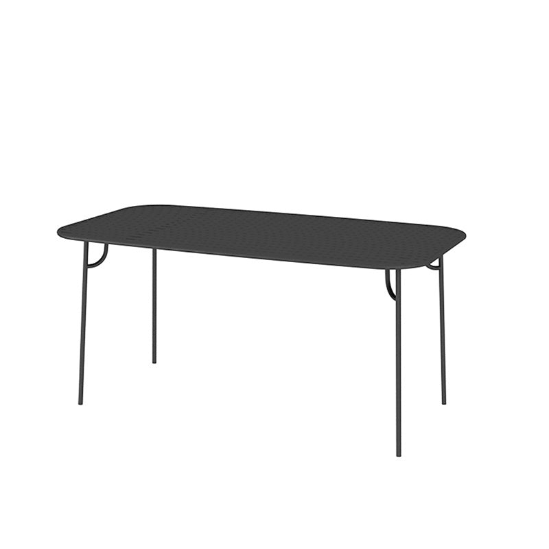 Rust - Resistant Metal Dining Table Rectangle Industrial Style Dining Table