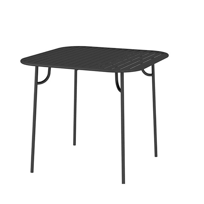 Rust - Resistant Metal Dining Table Rectangle Industrial Style Dining Table