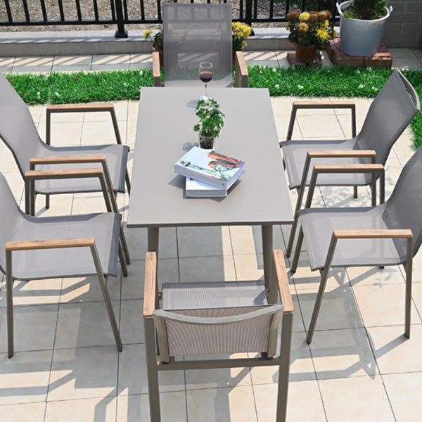 Contemporary Stone Dining Table Water Resistant Dining Table