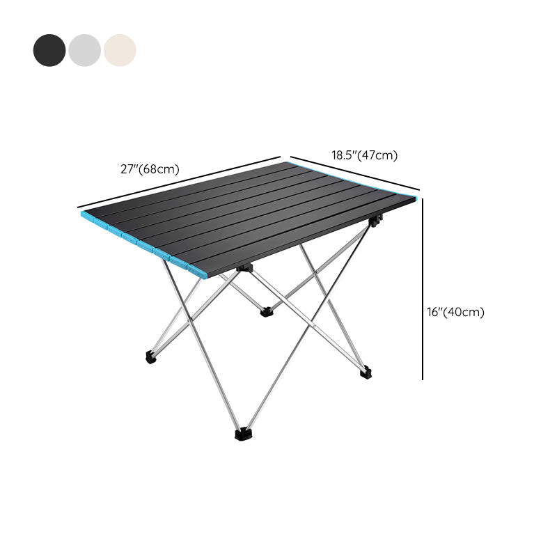 Contemporary Rectangle Metal Camping Table Scratch Resistant Camping Table