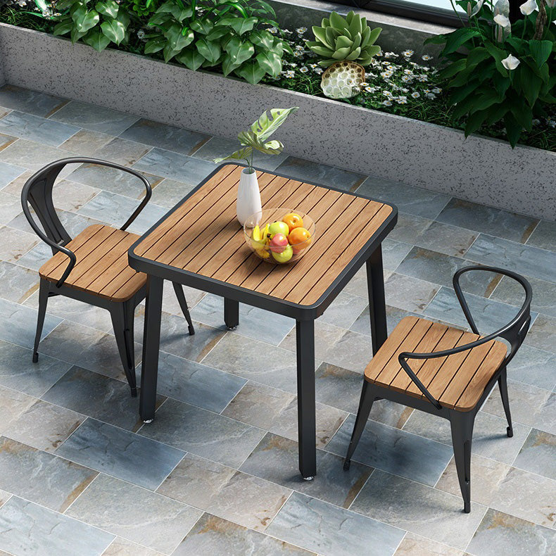 Industrial Unfinished Dining Set Metal UV Resistant Dining Set