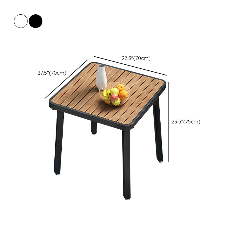 Industrial Unfinished Dining Set Metal UV Resistant Dining Set