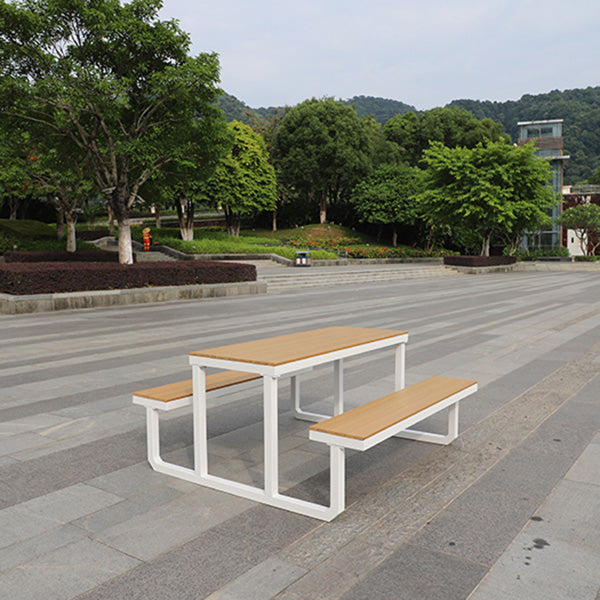 Contemporary Unfinished Rectangle Picnic Table UV Resistant Picnic Table