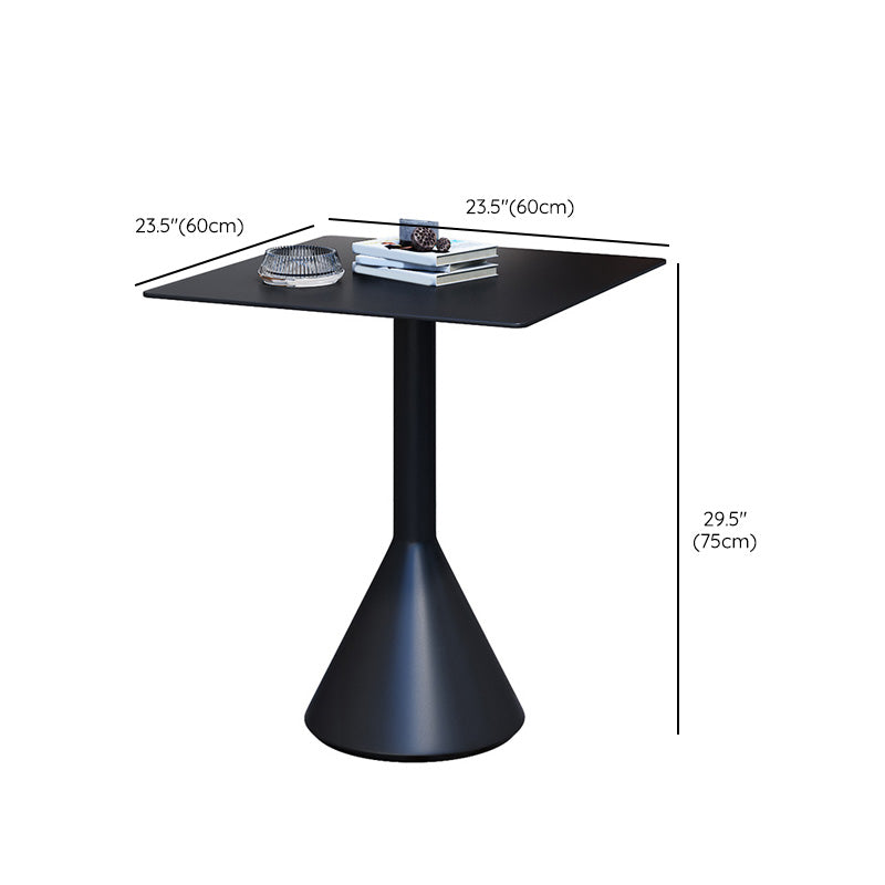 Industrial Ergonomic Bar Table Black 2-Seater Metal Patio Table